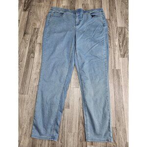 Denim & Co Jeans Womens 22W Tall Blue Stretch High Rise Elastic Waist